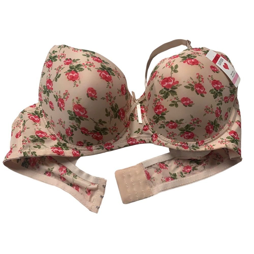 PINK LOVER Rose Garden Push Up Bra